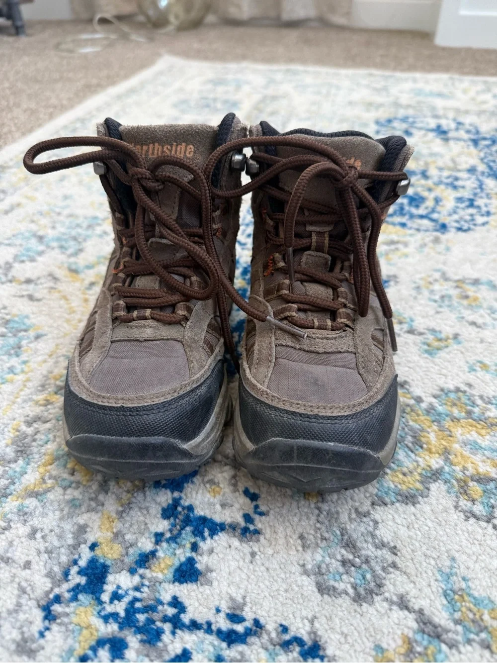 Northside Brown and Black Kids Waterproof Hiking Boots